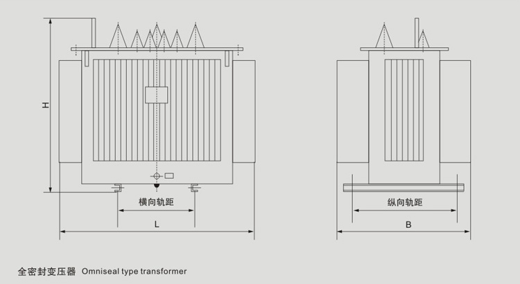 SZ9有載調(diào)壓油浸式配電變壓器外型圖