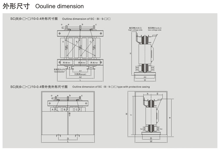 SC(B)9樹脂絕緣干式變壓器